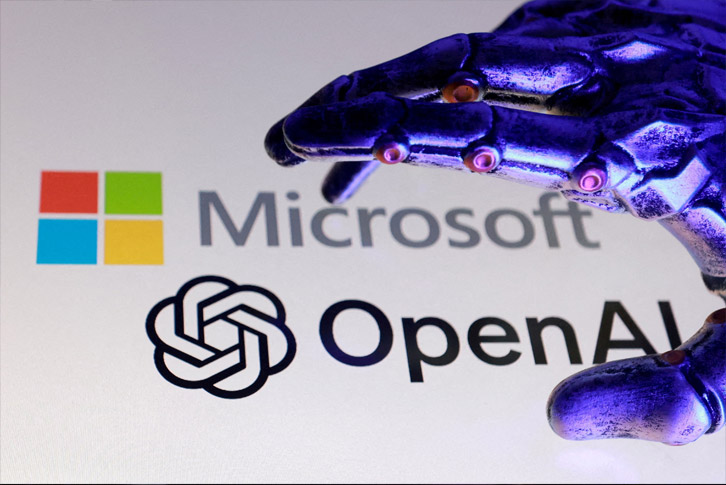 OpenAI và Microsoft biểu tượng hợp tác công nghệ