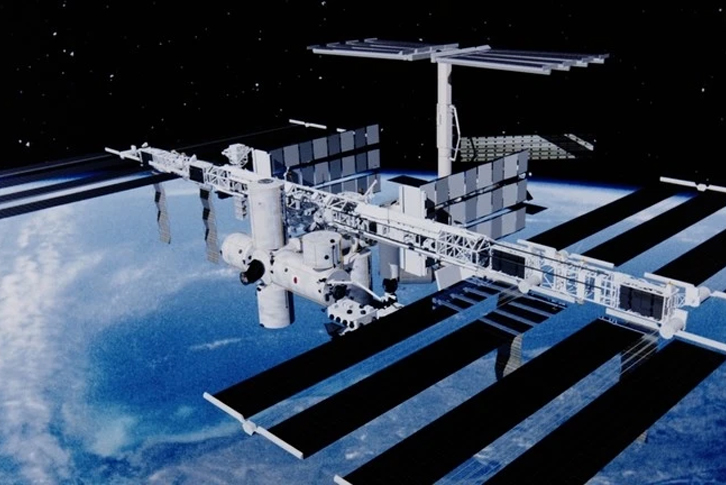 Trạm Vũ trụ Quốc tế báo động khẩn, NASA và Nga chạy đua xử lý rò rỉ khí Toàn cảnh Trạm Vũ trụ Quốc tế ISS bay trên quỹ đạo Trái Đất nhìn từ không gian