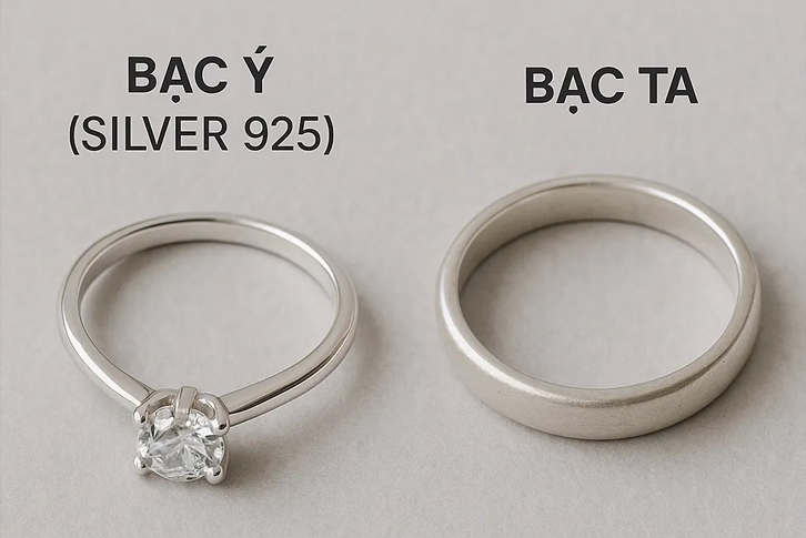 So sánh bạc 925, bạc 999 và bạc ta